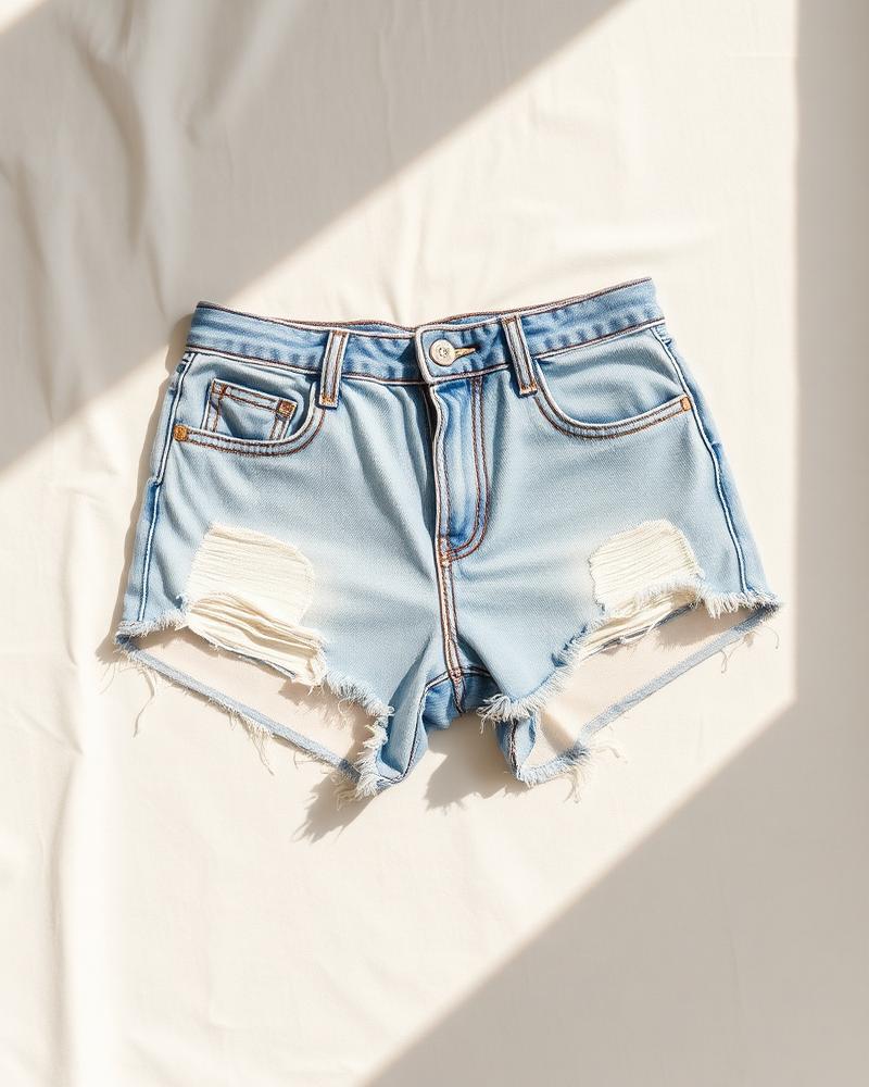 Other Cut-off Jorts Light Blue